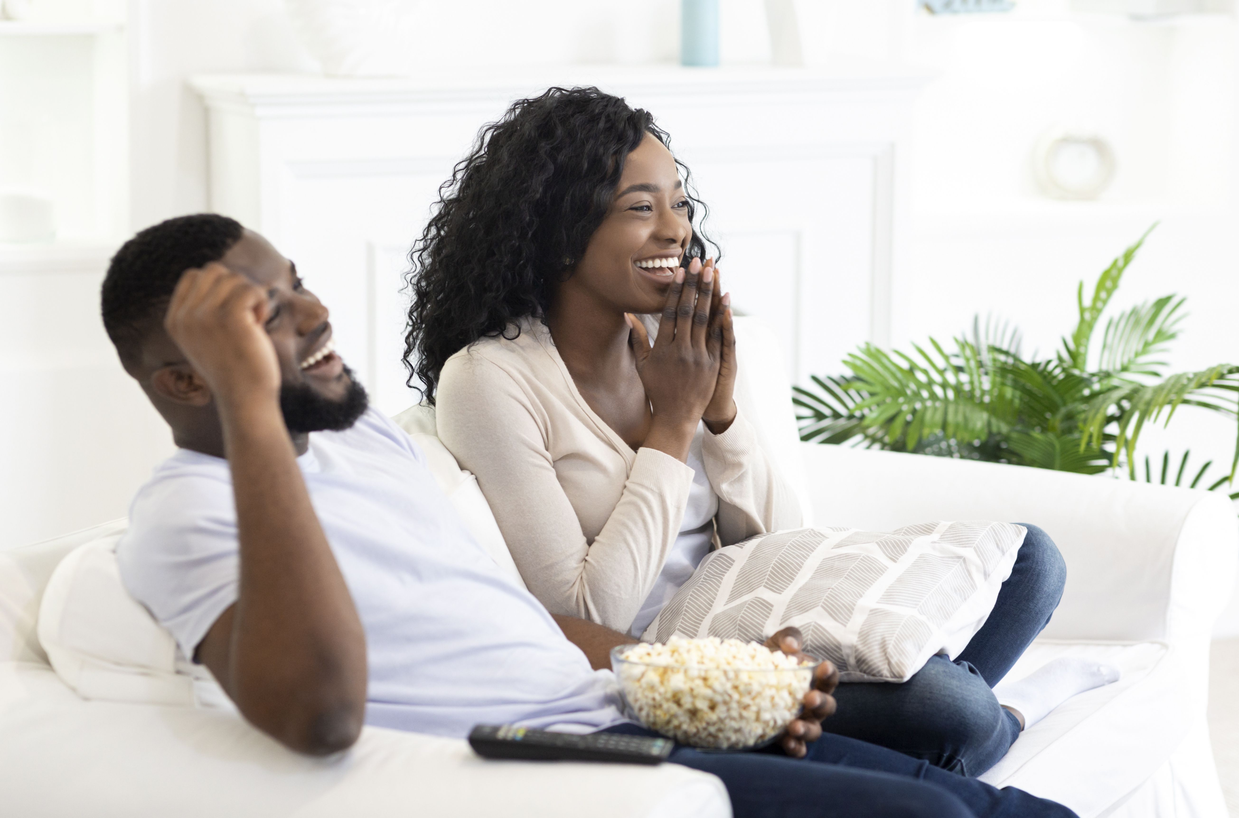 Couple watching TV