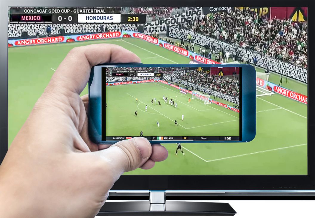 Sports game tv screen