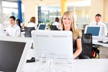 Lady at computer