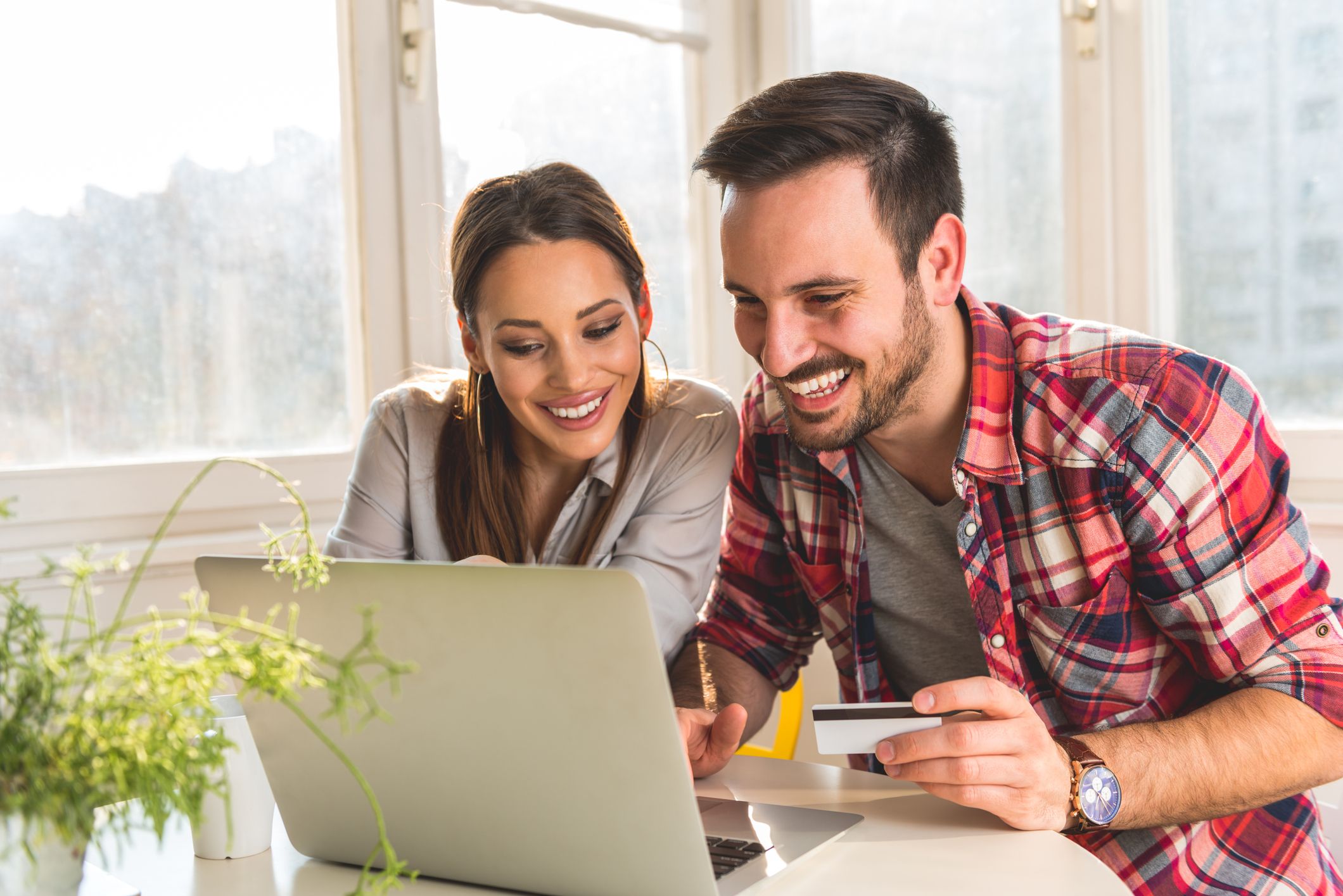 Couple at computer